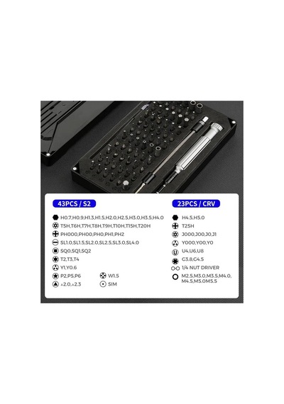 Uf-tools Ks-800088 Hassas 89 Parça Elektronik Onarım Tornavida Seti