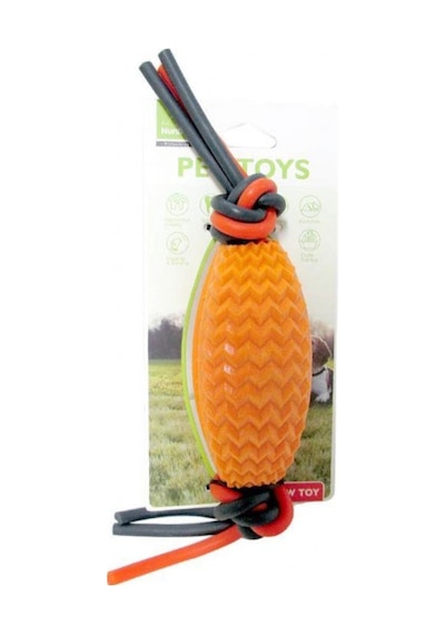 Nunbell Plastik Köpüklü Oval Top Köpek Oyuncağı Çok Renkli