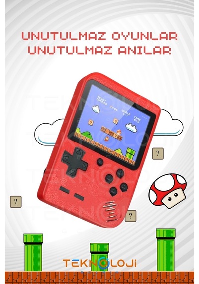Mini Atari Gameboy Oyun Konsolu Gamebox Kollu Atari 400 Oyunlu