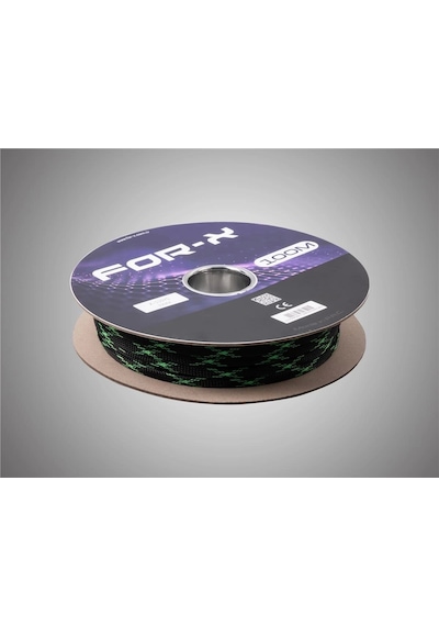 For-x Kablo Çorabı 20mm - For-x 20mm Yeşil Siyah Amfi Kablo Toplayıcı - 1 Metre