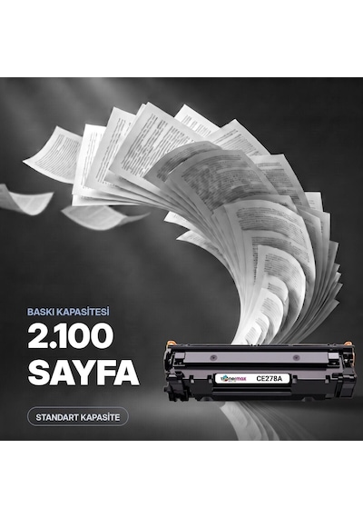 Hp Laserjet Pro M1536dnf Muadil Toner Çipli Ce278a 4'lü 2.100 Sayfa