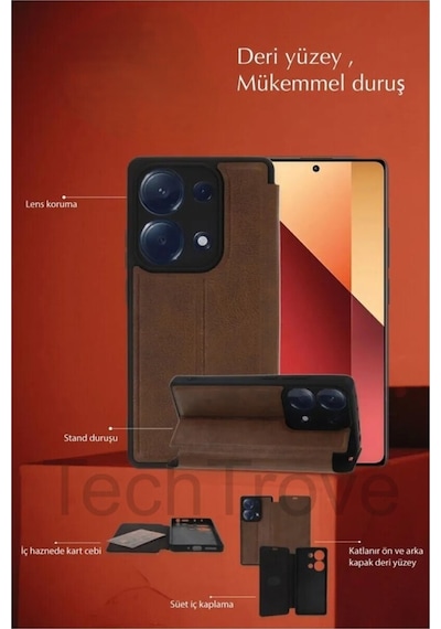 Samsung Uyumlu Galaxy S24 Fe Kılıf Kamera Korumalı İçi Kadife İnce Yapılı Kapaklı Standlı Deri Kapak