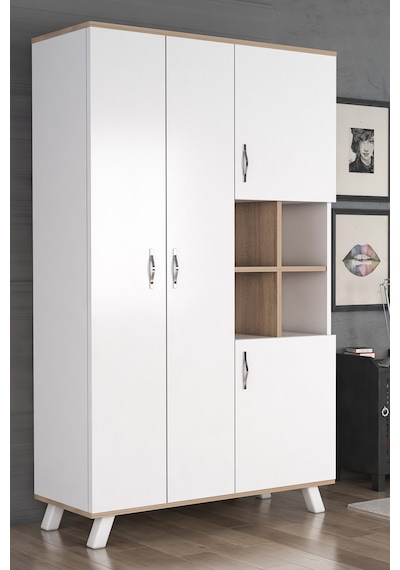 Ae-1065 Atlas 4 Kapaklı Çok Amaçlı Askılıklı Raflı Bölmeli Gardı