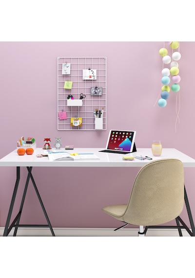 40x60 Metal Fotoğraf Askısı Tel Pano Beyaz 4 Adet Mini Mandal 2 Adet Kıskaç