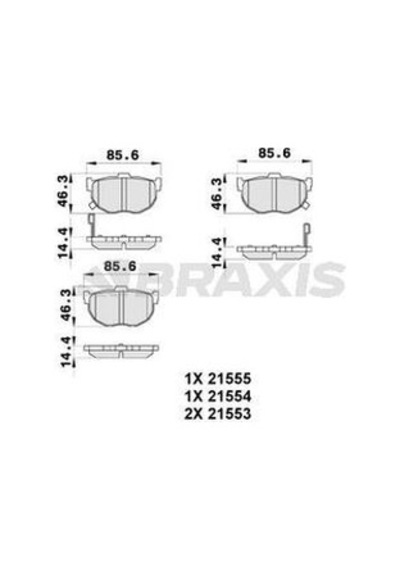 Braxis Ab0234 Arka Fren Balatası Hyundai Elantra 1996-2006 Kia Cerato 2004- 583022da10