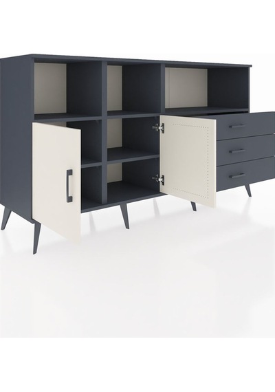 Hyperion Konsol 5 Raflı 3 Çekmeceli 2 Kapaklı 176x44x99 Antrasit- Antrasit-aytaşı/antrasit Hyperion Konsol 5 Raflı 3 Çekmeceli 2 Kapaklı 176x44x99 Antrasit- Antrasit-aytaşı/antrasit
