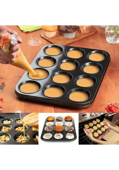 12 Li Muffin Kek Kalıbı Çok Amaçlı Fırın Kalıbı Diğer