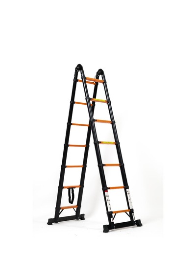 Cardilife 2.2 + 2.2 Metre Teleskopik Çelik Merdiven 7+7