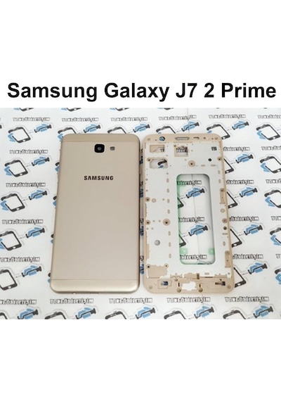 Samsung Uyumlu Galaxy J7 Prime 2 Full Kasa Ekran Çıtası Çerçeve Gold