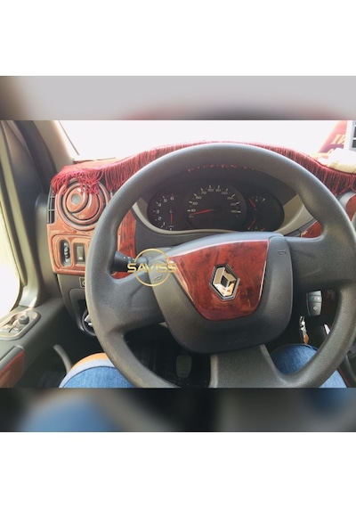 Renault Master 3 Özel Kalıp Full Set, Gül Desenli Maun,Torpido Trim Maun Kaplama, (Gül Desenli Maun)