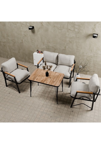 Mb Garden Furnıture Simetri Model, Balkon, Bahçe, Cafe, Metal Koltuk Takımı, Bahçe Takımı , Çay Seti, 2 1 1 Masa Krem Mb Garden Furnıture Simetri Model, Balkon, Bahçe, Cafe, Metal Koltuk Takımı, Bahçe Takımı , Çay Seti, 2 1 1 Masa Krem