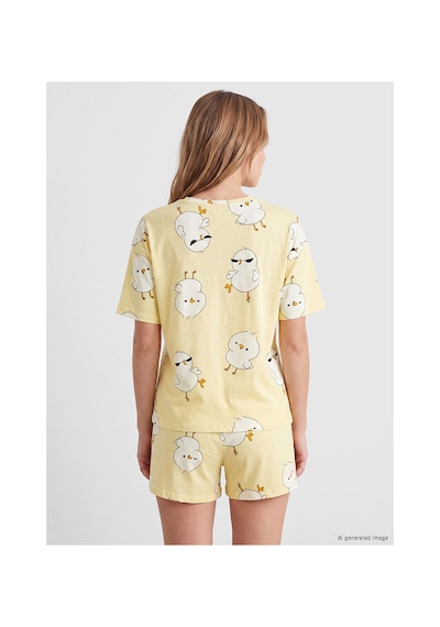LC Waikiki Alıta Cıty Farkıyla Lcw Young Sarı Penye Baskılı Kısa Kollu Kadın Şortlu Pijama Takımı Sari - 929536671 Sari LC Waikiki Alıta Cıty Farkıyla Lcw Young Sarı Penye Baskılı Kısa Kollu Kadın Şortlu Pijama Takımı Sari - 929536671 Sari