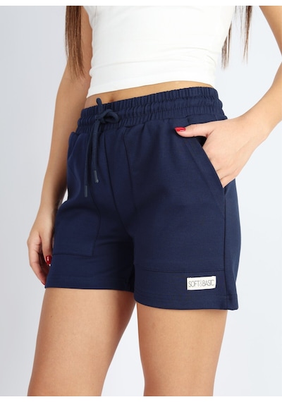 Soft&Basic Lacivert Modal Rahat Kumaş Şort Lacivert