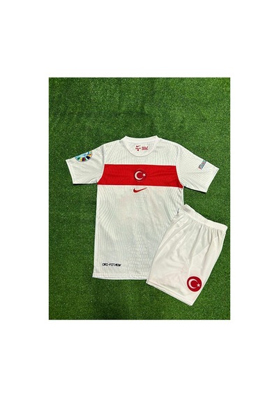 Türkiye Euro 2024 Yunus Akgün İç Saha Çocuk Forması Beyaz Çok Renkli
