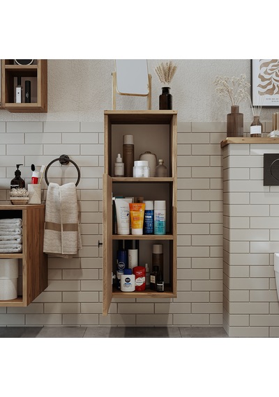 Banyo Dolabı Mat Mdf 90 X 35 Cm Banyo Boy Dolabı Atlantik Atlantik Çam