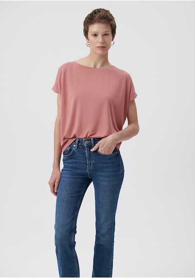 Mavi - Lux Touch Pembe Modal Tişört 167245-71072 Pembe