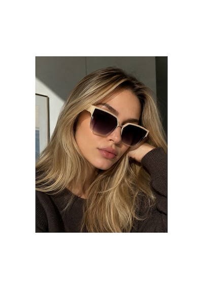 Selin Kare Krem Kemik Model Kadın Güneş Gözlüğü Bm2789 2789x4 Çok Renkli
