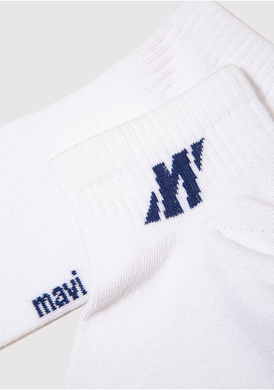 Mavi - Beyaz Patik Çorap 0911962-620 Beyaz