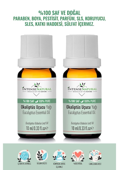 Intense Natural Okaliptüs Uçucu Yağı 2 x 10 ML