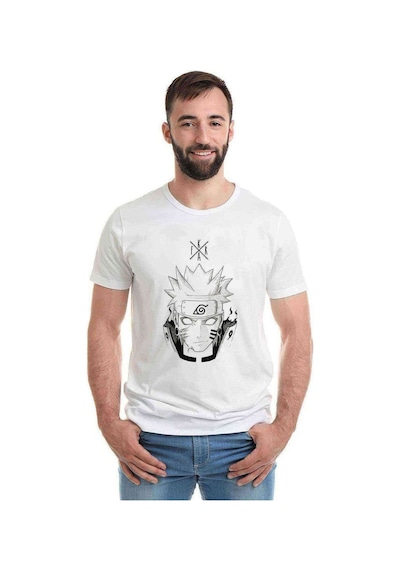 Anime Naruto Baskılı Beyaz Erkek Tshirt (530988141)