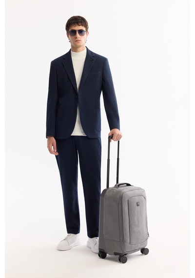 Avva Erkek Lacivert Mono Yaka Bi-stretch Hafif Dokulu Blazer Comfort Slim Fit Ceket A52y4013
