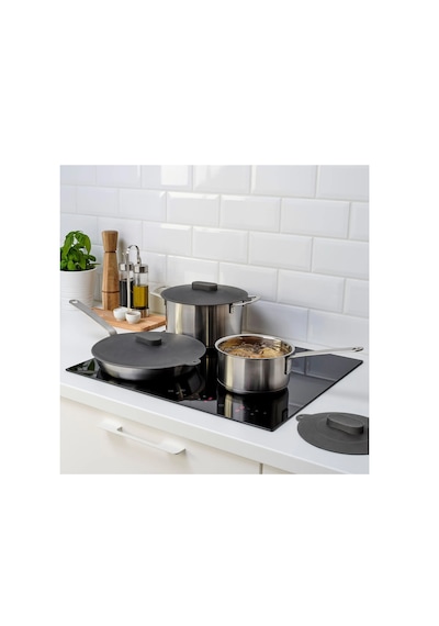 Ikea Klockren Tencere Kapağı , Gri, 21x25x29 Cm, 3 Parça