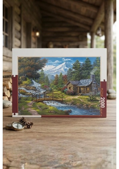 Doğanın Kalbinde Huzur: İki Küçük Şelale 2000 Parça Eğitici Öğretici Puzzle