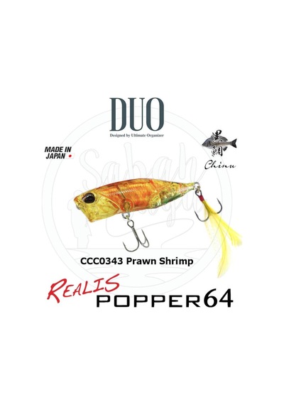 Duo Realis Popper 64 Sw Ccc0343 Prawn Shrimp