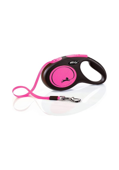 Flexi New Neon Pembe 5 metre Şerit Köpek Uzatma Tasma Pembe