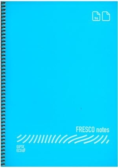 Gıpta Fresco Spiralli Plastik Defter A5 96 Yp Kareli Buz Mavi