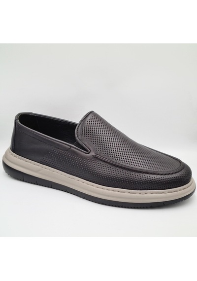 Greyder 64696 Siyah Hakiki Deri Erkek Casual Comfort Ayakkabı Siyah