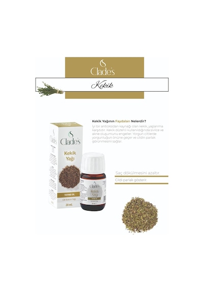Kekik Yağı 20 Ml - Cilt Bakım Yağı Thyme Oil 20 ML