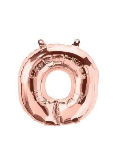 O Harfi Rose Gold Folyo Balon 34 İnç 80 Cm