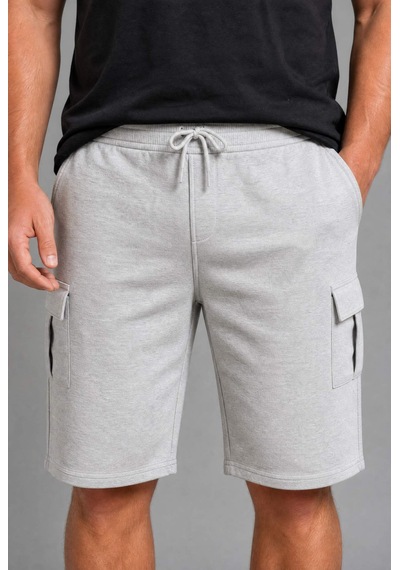 Defacto Relax Fıt Düz Paça Sweatshirt Kumaşı Uzun Şort H2058ax26smgr210 Gri-gr210