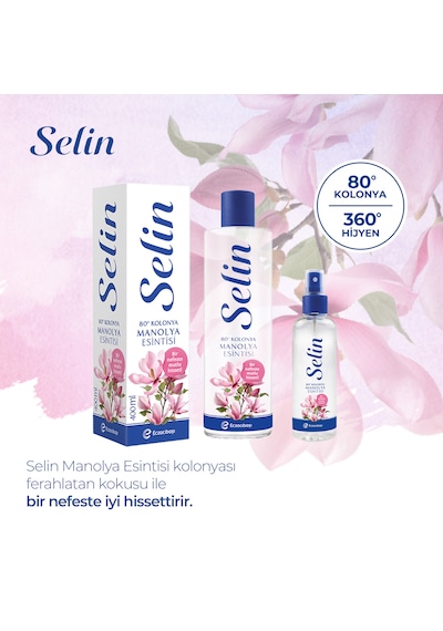 Selin 80 Derece Manolya Esintisi Sprey Kolonya 4 x 100 ML