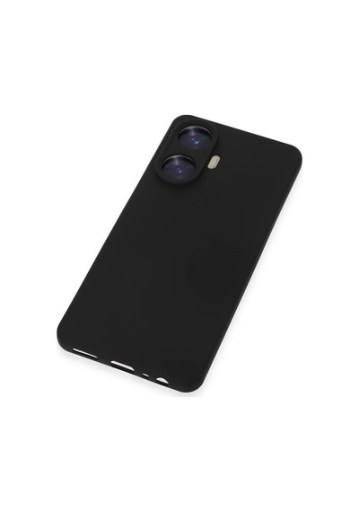 Realme C55 Kılıf Nano İçi Kadife Silikon - Siyah Aklby-bsva58 Standart