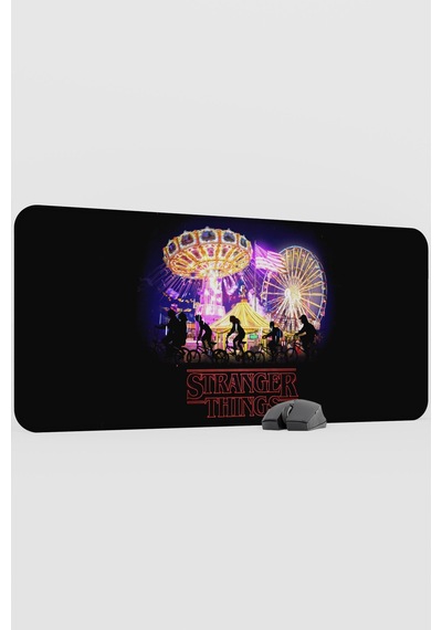 Stranger Things V5 90x40 Xxl Gaming Kauçuk Kaymaz Taban Mouse Pad Fare Altlığı