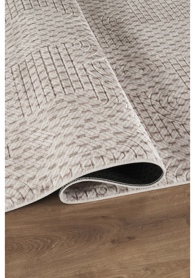 Villadia Home Textile Kaymaz Taban Modern Desen Halı Yolluk Leke Tutmaz Kolay Temizlenir Koridor Salon Yatak Mutfak Odası Vd4038kahve Kahve