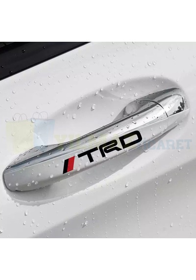 Toyota Trd Kapı Kolu Jant Silecek Oto Sticker Yapıştırma 6 Adet 12,5 X 1,70 Cm