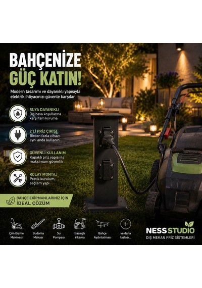 Ness Socket Bahçe Prizi Dikey