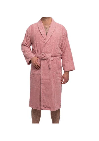 Soley Minerva Extra Yumuşak %100 Pamuk Kadın / Erkek Unisex Bornoz Gül Kurusu