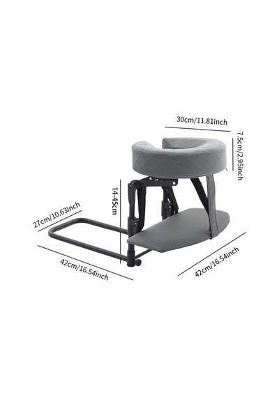 Anatomik Yüz Yastığı, Rahat Açı İçin Ayarlanabilir Taban, El Desteği Ve Ergonomik Yastık İle Ev İçin Whtkoph Masaj Seti, Dayanıklı, Açık Gri