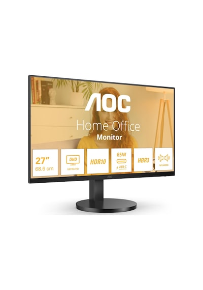 Aoc 27" U27b3cf 4ms 60hz Usb Uhd Ips Type-c 4k Adaptive-sync Monitör