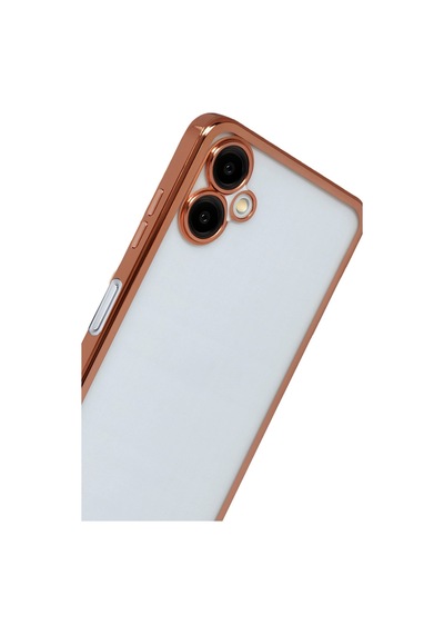 Samsung Galaxy A07 4g Uyumlu Lensli Silikon - Çöl Titanyum