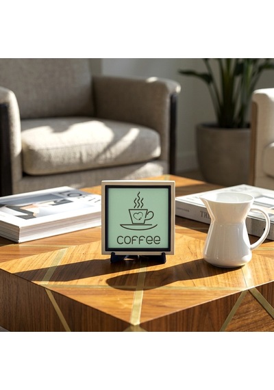 Kalp Figürlü Modern Coffee Dekoratif Parça, Çalışma Masanıza Neşe Katan Aksesuar 10x10 Cm