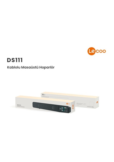 Lecoo Ds111 Kablolu Stereo 6w Soundbar Masa Üstü Hoparlör Siyah