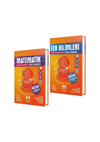Mozaik Lgs 8. Sınıf Matematik Ve Fen Bilimleri 2'li Soru Bankası Kitap Seti