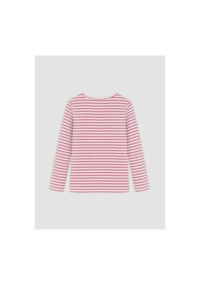 Lc Waikiki Alıta Cıty Farkıyla Lcw Kids Pembe Çizgili Dar & Slim Uzun Kollu Kız Çocuk Tişört Pembe - 928548447 Pembe