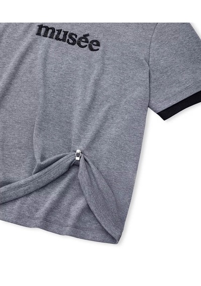 İpekyol Slogan Nakışlı İşlemeli Gri Kadın T-shirt Iw6260070171