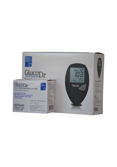 Gluco Dr Şeker Ölçme Cihazı+Süper Sensör Strip 50 Adet